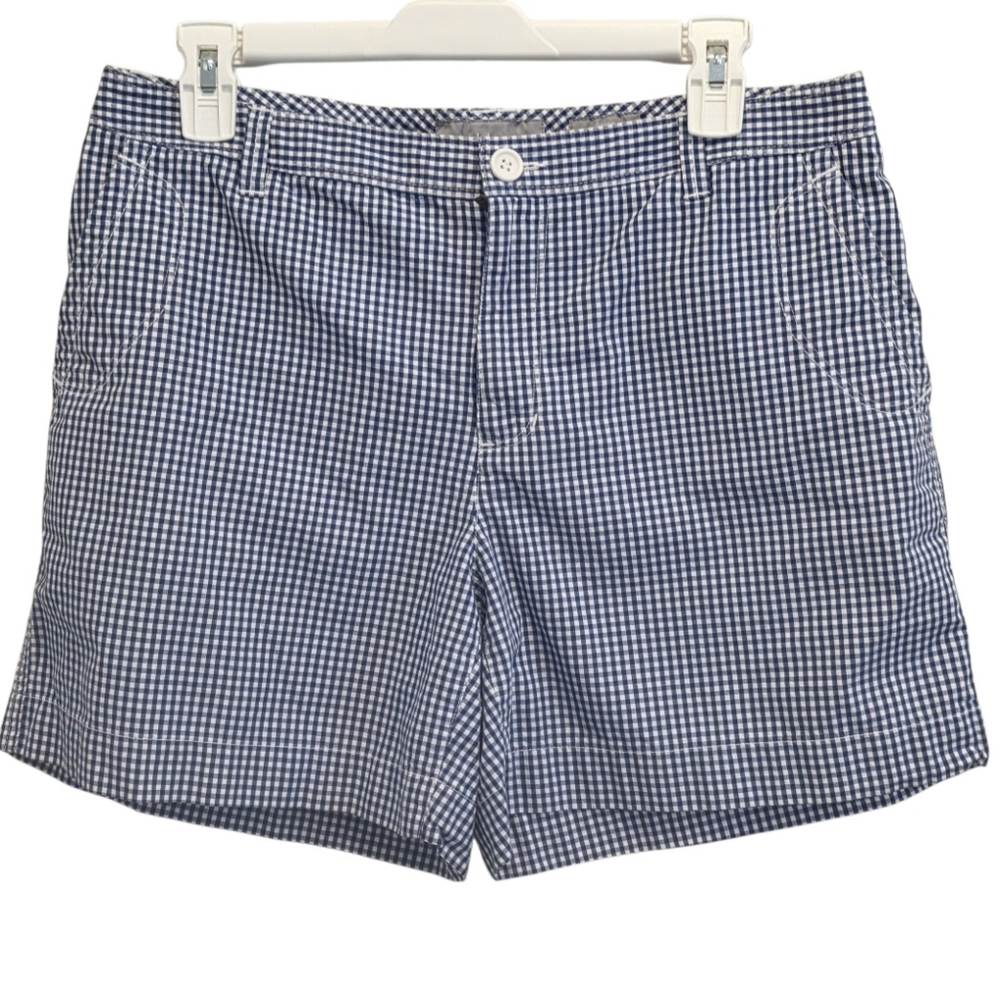 Liz Claiborne Women's Solane Shorts - blue and white gingham